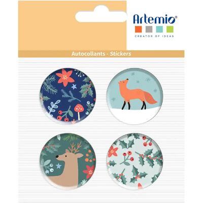 Artemio 4 Stickers Noël en Métal - Publicité Artemio 4 Stickers Noël en Métal - Publicité