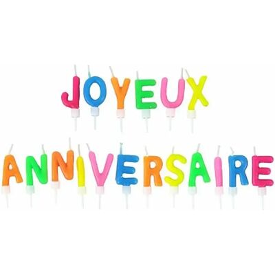 Paris Prix Bougie 18 Lettres Anniversaire - Multicolore - Publicité Paris Prix Bougie 18 Lettres Anniversaire - Multicolore - Publicité