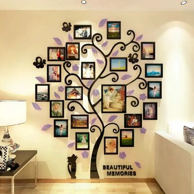 Générique Autocollant mural 3D en cristal acrylique, motif d'arbre - Publicité Générique Autocollant mural 3D en cristal acrylique, motif d'arbre - Publicité
