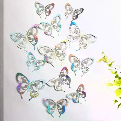 Générique Autocollants muraux papillon 3D - Cristal - 12 pièces - Publicité Générique Autocollants muraux papillon 3D - Cristal - 12 pièces - Publicité