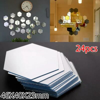 Générique Autocollants muraux miroir 3D en acrylique - 24 pièces - Publicité Générique Autocollants muraux miroir 3D en acrylique - 24 pièces - Publicité
