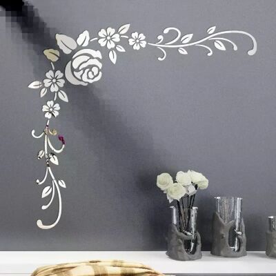 Générique Autocollant Mural Acrylique - Fleur 3D DIY - Publicité Générique Autocollant Mural Acrylique - Fleur 3D DIY - Publicité