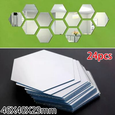 Générique Autocollants muraux hexagonaux miroir 3D - Publicité Générique Autocollants muraux hexagonaux miroir 3D - Publicité