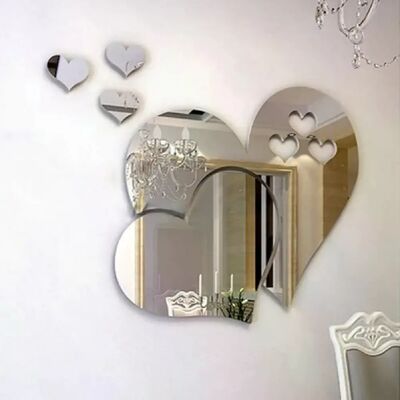 Générique Autocollants muraux 3D coeur en acrylique - Publicité Générique Autocollants muraux 3D coeur en acrylique - Publicité