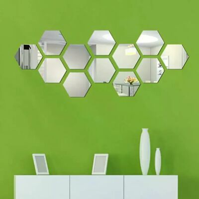 Générique Autocollants muraux miroir 3D hexagonaux - Publicité Générique Autocollants muraux miroir 3D hexagonaux - Publicité