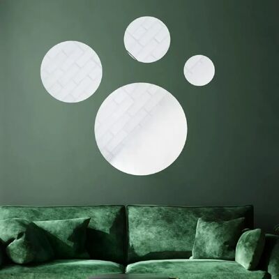 Générique Autocollant miroir rond 3D acrylique - Publicité Générique Autocollant miroir rond 3D acrylique - Publicité