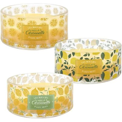Linnea Lot de 3 bougies parfumées à la citronnelle collection LIMONE 3 pièces - Publicité Linnea Lot de 3 bougies parfumées à la citronnelle collection LIMONE 3 pièces - Publicité