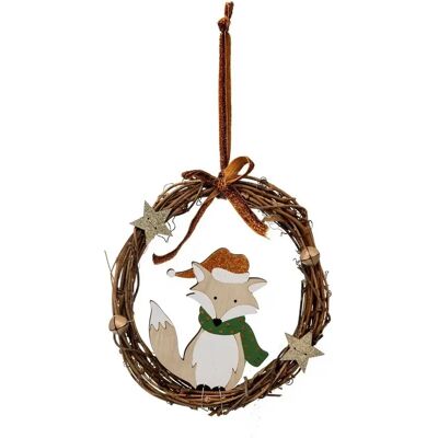 ATMOSPHERA Sujet de Noël en Bois Renard 19cm Cuivre - Publicité ATMOSPHERA Sujet de Noël en Bois Renard 19cm Cuivre - Publicité