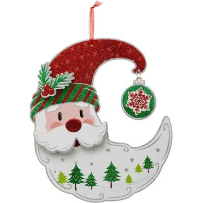 ATMOSPHERA Sujet de Noël Lune de Père Noël 35cm Blanc - Publicité ATMOSPHERA Sujet de Noël Lune de Père Noël 35cm Blanc - Publicité