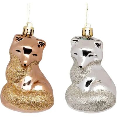ATMOSPHERA Lot de 2 Sujets de Noël Renard 10cm Multicolore - Publicité ATMOSPHERA Lot de 2 Sujets de Noël Renard 10cm Multicolore - Publicité