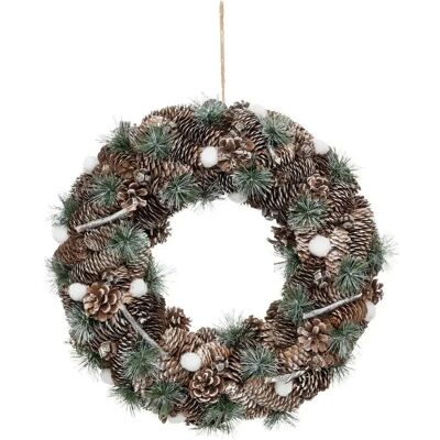 Couronne de Noël 50 cm - Décor en bouleau - Publicité Couronne de Noël 50 cm - Décor en bouleau - Publicité