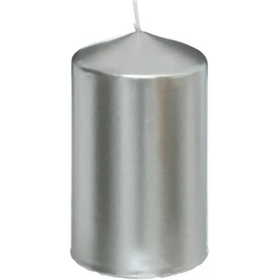 ATMOSPHERA Bougie Ronde Déco Satin 12cm Argent - Publicité ATMOSPHERA Bougie Ronde Déco Satin 12cm Argent - Publicité