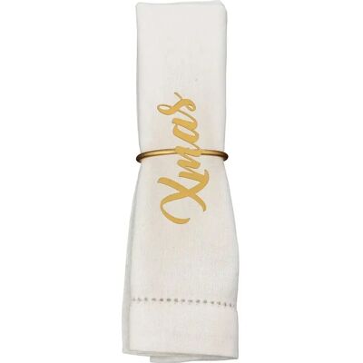 ATMOSPHERA Lot de 2 Ronds de Serviette Christmas 6cm Or - Publicité ATMOSPHERA Lot de 2 Ronds de Serviette Christmas 6cm Or - Publicité