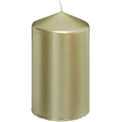 ATMOSPHERA Bougie Ronde Déco Satin 12cm Or - Publicité ATMOSPHERA Bougie Ronde Déco Satin 12cm Or - Publicité