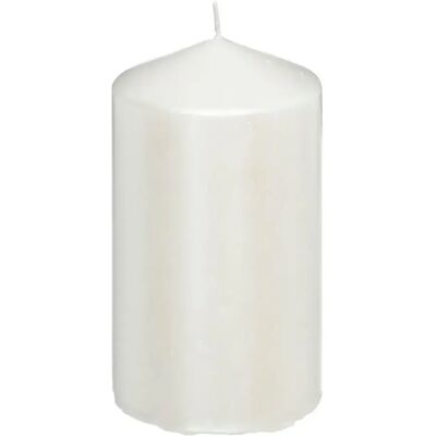 ATMOSPHERA Bougie Ronde Déco Satin 12cm Blanc - Publicité ATMOSPHERA Bougie Ronde Déco Satin 12cm Blanc - Publicité