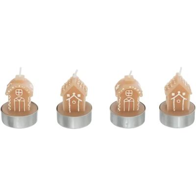 ATMOSPHERA Lot de 4 Bougies Déco Maison 98g Beige - Publicité ATMOSPHERA Lot de 4 Bougies Déco Maison 98g Beige - Publicité