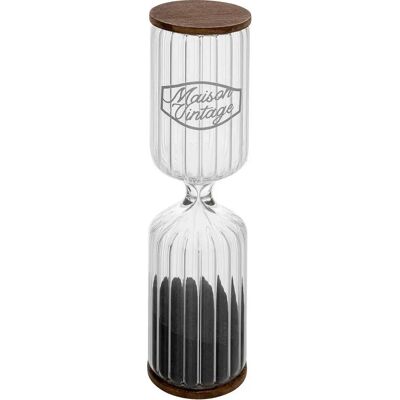 ATMOSPHERA Sablier Déco en Bois Café 30cm Transparent - Publicité ATMOSPHERA Sablier Déco en Bois Café 30cm Transparent - Publicité