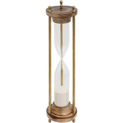 ATMOSPHERA Sablier Déco en Bois Sarah 38cm Marron - Publicité ATMOSPHERA Sablier Déco en Bois Sarah 38cm Marron - Publicité