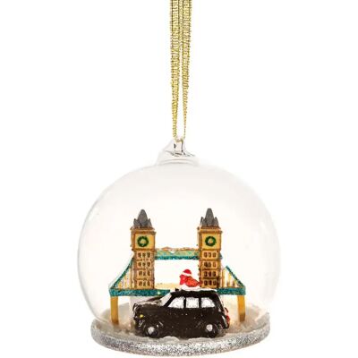 Sass & belle Boule de Noël Londres - Marron - Publicité Sass & belle Boule de Noël Londres - Marron - Publicité