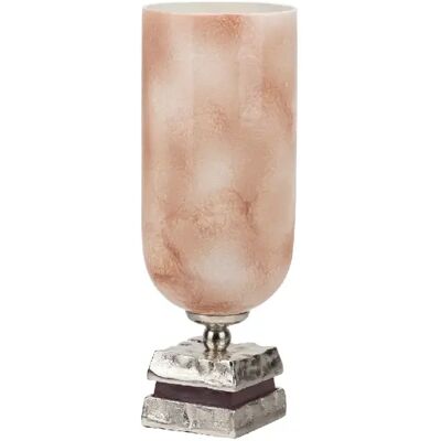 Alexandra House Living Bougeoir en aluminium nickelé rose et cristal 16 x 16 x 42 cm - Publicité Alexandra House Living Bougeoir en aluminium nickelé rose et cristal 16 x 16 x 42 cm - Publicité
