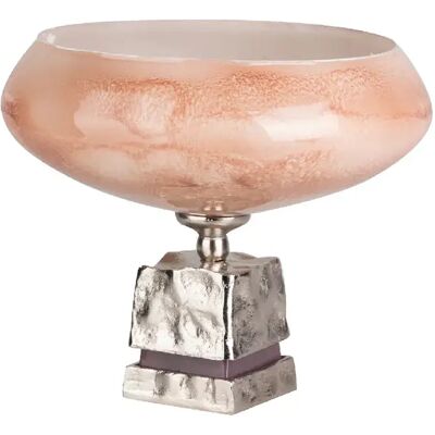 Alexandra House Living Centre de table en cristal et aluminium 36 x 36 x 31 cm - Publicité Alexandra House Living Centre de table en cristal et aluminium 36 x 36 x 31 cm - Publicité