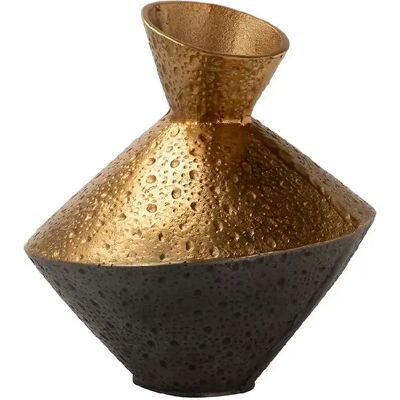 Alexandra House Living Vase en aluminium noir et doré 22 x 22 x 23 cm - Publicité Alexandra House Living Vase en aluminium noir et doré 22 x 22 x 23 cm - Publicité