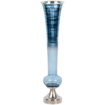 Alexandra House Living Vase en verre / Aluminium nickelé 19 x 19 x 82 cm - Publicité Alexandra House Living Vase en verre / Aluminium nickelé 19 x 19 x 82 cm - Publicité