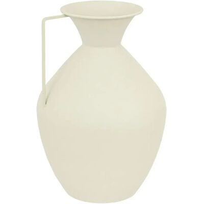 ATMOSPHERA Vase Cruche en Métal Sylvain 36cm Blanc - Publicité ATMOSPHERA Vase Cruche en Métal Sylvain 36cm Blanc - Publicité