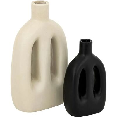 Set de vases en céramique Atmosphera - 14/20cm, Couleurs neutres - Publicité Set de vases en céramique Atmosphera - 14/20cm, Couleurs neutres - Publicité