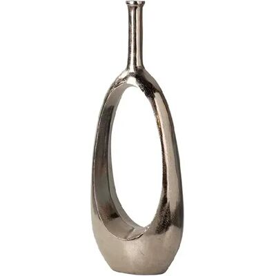 Alexandra House Living Vase en aluminium argenté 23 x 11 x 55 cm - Publicité Alexandra House Living Vase en aluminium argenté 23 x 11 x 55 cm - Publicité