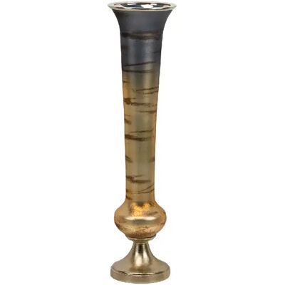 Alexandra House Living Vase en verre et aluminium doré 25 x 25 x 101 cm - Publicité Alexandra House Living Vase en verre et aluminium doré 25 x 25 x 101 cm - Publicité