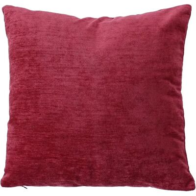 Paris Prix Coussin Déco en Velours Velvet 40x40cm Grenat - Publicité Paris Prix Coussin Déco en Velours Velvet 40x40cm Grenat - Publicité