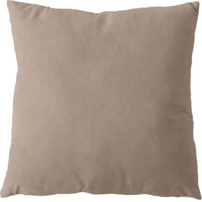 Paris Prix Coussin Déco en Velours Câlin 40x40cm Naturel - Publicité Paris Prix Coussin Déco en Velours Câlin 40x40cm Naturel - Publicité