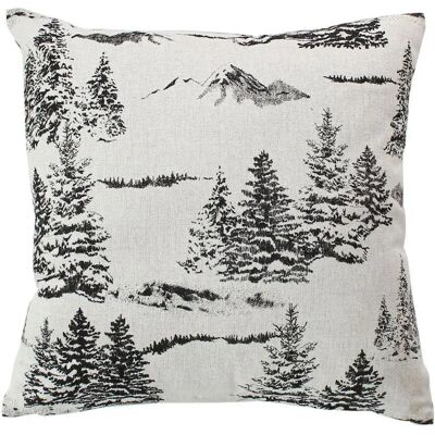 Paris Prix Coussin Déco de Noël Ebène 40x40cm Écru & Anthracite - Publicité Paris Prix Coussin Déco de Noël Ebène 40x40cm Écru & Anthracite - Publicité