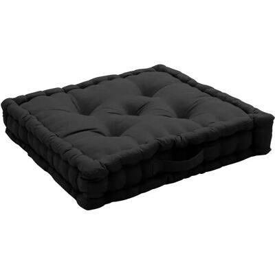 Paris Prix Coussin de Sol Uni Panama 50x50cm Anthracite - Publicité Paris Prix Coussin de Sol Uni Panama 50x50cm Anthracite - Publicité