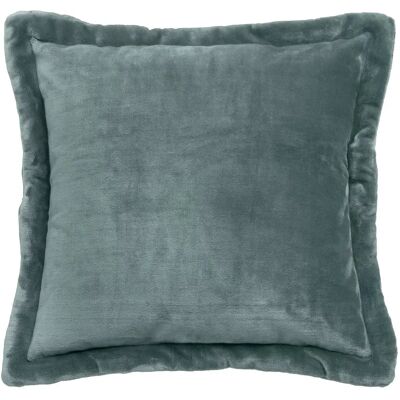 ATMOSPHERA Coussin Déco Flanelle Cuddly 53x53cm Bleu Givré - Publicité ATMOSPHERA Coussin Déco Flanelle Cuddly 53x53cm Bleu Givré - Publicité