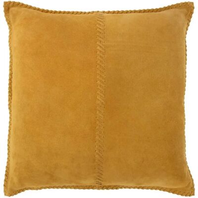 Paris Prix Coussin Déco en Cuir Coleman 45x45cm Jaune - Publicité Paris Prix Coussin Déco en Cuir Coleman 45x45cm Jaune - Publicité