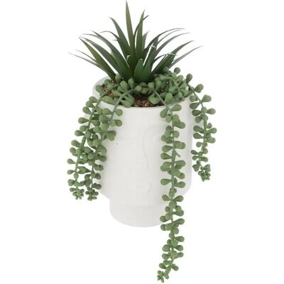 Atmosphera Plante artificielle visage - Blanc - Publicité Atmosphera Plante artificielle visage - Blanc - Publicité