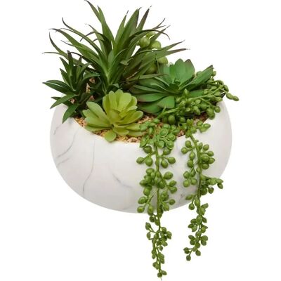 Atmosphera Plante succulente artificielle - Blanc - Publicité Atmosphera Plante succulente artificielle - Blanc - Publicité