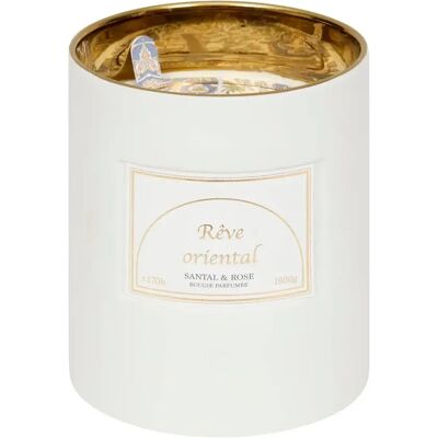 ATMOSPHERA Bougie Parfumée en Céramique Lucia 1800g Santal & Rose - Publicité ATMOSPHERA Bougie Parfumée en Céramique Lucia 1800g Santal & Rose - Publicité