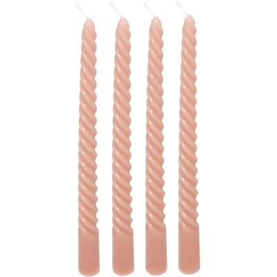 ATMOSPHERA Lot de 4 Bougies Bâton Hugo 180g Rose - Publicité ATMOSPHERA Lot de 4 Bougies Bâton Hugo 180g Rose - Publicité