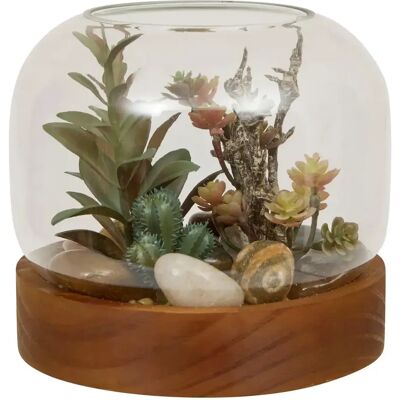 ATMOSPHERA Terrarium de Plantes Artificielles Wonj 15cm Multicolore - Publicité ATMOSPHERA Terrarium de Plantes Artificielles Wonj 15cm Multicolore - Publicité