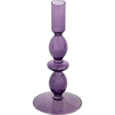 Support en Verre Violet Atmosphera - 19,5cm - Décoration Élégante - Publicité Support en Verre Violet Atmosphera - 19,5cm - Décoration Élégante - Publicité