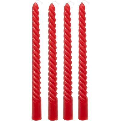 ATMOSPHERA Lot de 4 Bougies Bâton Hugo 180g Rouge - Publicité ATMOSPHERA Lot de 4 Bougies Bâton Hugo 180g Rouge - Publicité