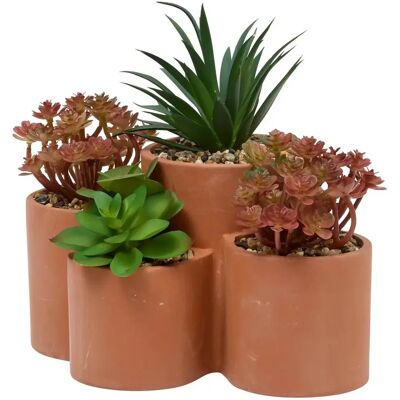 ATMOSPHERA Plantes Grasses Artificielles en Pot Wonj 22cm Terracotta - Publicité ATMOSPHERA Plantes Grasses Artificielles en Pot Wonj 22cm Terracotta - Publicité