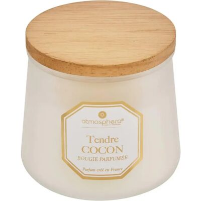 ATMOSPHERA Bougie Parfumée en Verre Elisa 200g Tendre Coton - Publicité ATMOSPHERA Bougie Parfumée en Verre Elisa 200g Tendre Coton - Publicité