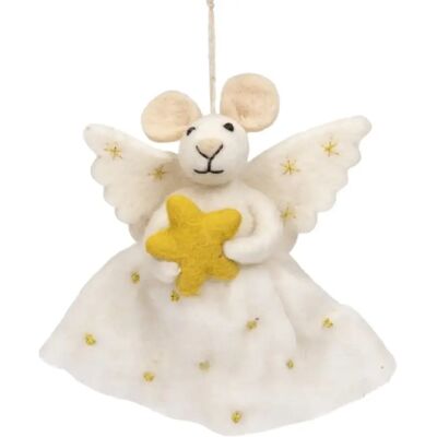 Sass & belle Suspension souris ange - Blanc - Publicité Sass & belle Suspension souris ange - Blanc - Publicité