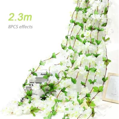 General Guirlande de fleurs artificielles de cerisier Sakura, 180cm, arc de mariage, arrière-plan de jardin, décoration de fête à domicile, fausses plantes de vigne en soie~0243 - Publicité General Guirlande de fleurs artificielles de cerisier Sakura, 180cm, arc de mariage, arrière-plan de jardin, décoration de fête à domicile, fausses plantes de vigne en soie~0243 - Publicité