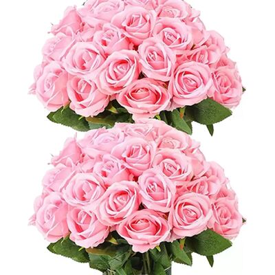 General Roses artificielles en velours, 50 pièces, fausses Roses à toucher réel, pour la saint-valentin, Bouquet de mariage, décoration de maison, DIY~0634 - Publicité General Roses artificielles en velours, 50 pièces, fausses Roses à toucher réel, pour la saint-valentin, Bouquet de mariage, décoration de maison, DIY~0634 - Publicité