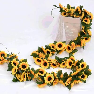 General Décoration de tournesol simulée de 2.3M, vigne artificielle jaune, fausse fleur en soie, arbre orchidée, décor de fête de mariage~1195 - Publicité General Décoration de tournesol simulée de 2.3M, vigne artificielle jaune, fausse fleur en soie, arbre orchidée, décor de fête de mariage~1195 - Publicité